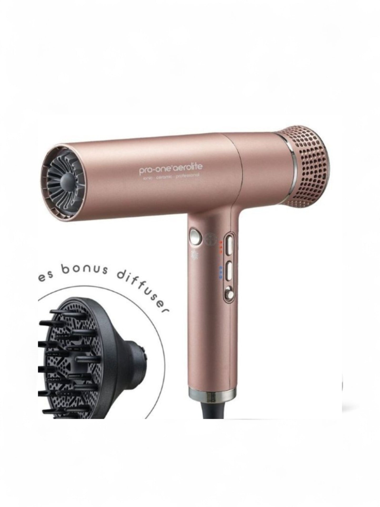 Pro-One Aerolite Hairdryer - Gold | Professional BLDC Motor Hair Dryer