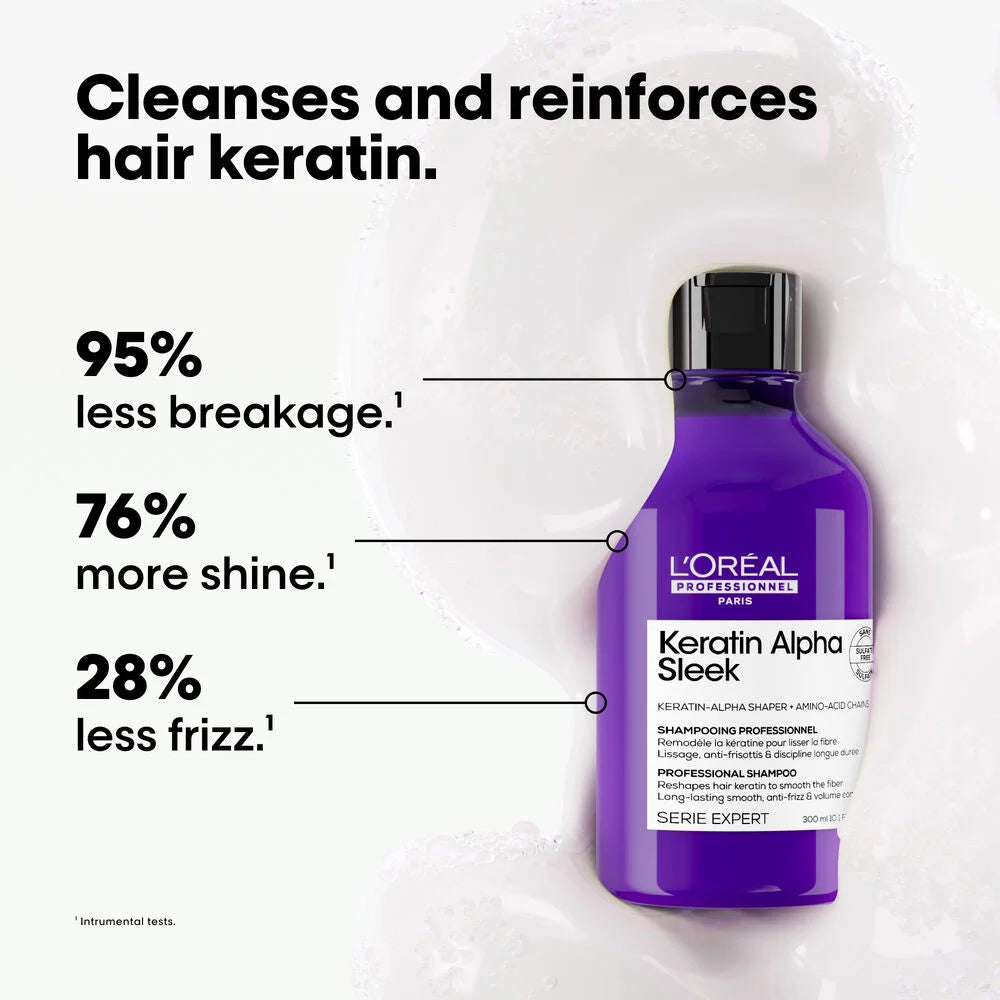 L’Oréal Professionnel Keratin Alpha Sleek Shampoo 300mL
